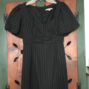 SOLD - Nanette Lepore Gray/White Pinstripe Dress